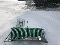 Gerätschaft zum präparieren der Loipe