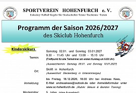 Ausschreibung Skikurs